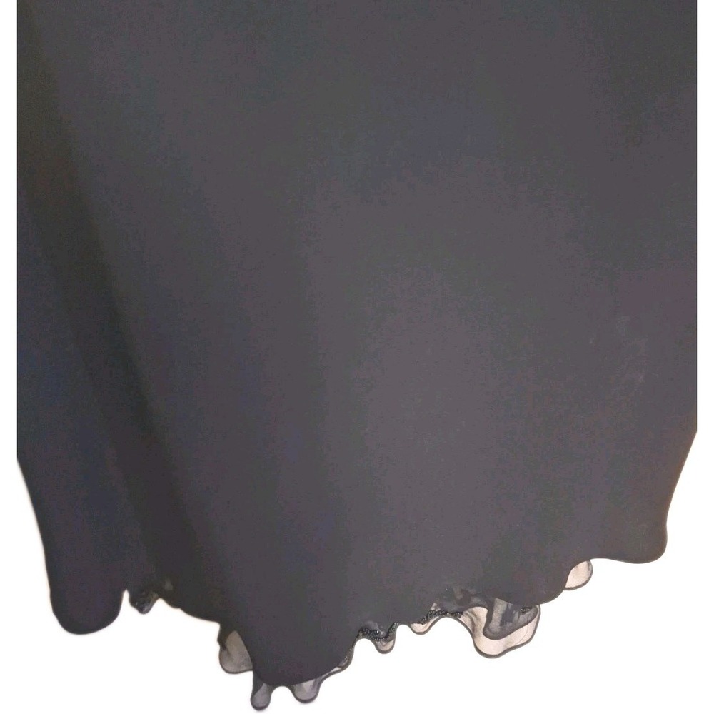 Jones New York Dress W-14 Black Beaded Sequin Sleeveless Midi Sheath Dress 0059 - Picture 4 of 5